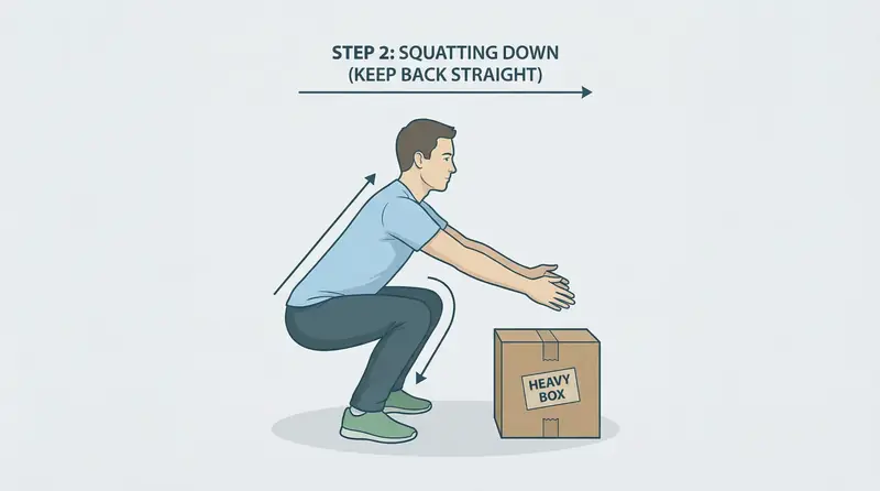 In die Knie gehen - Richtige Hebetechnik