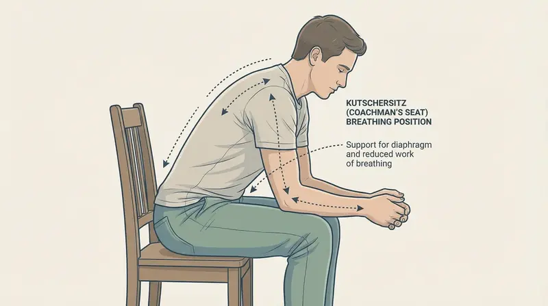Kutschersitz - Atemerleichternde Ausgangsstellung